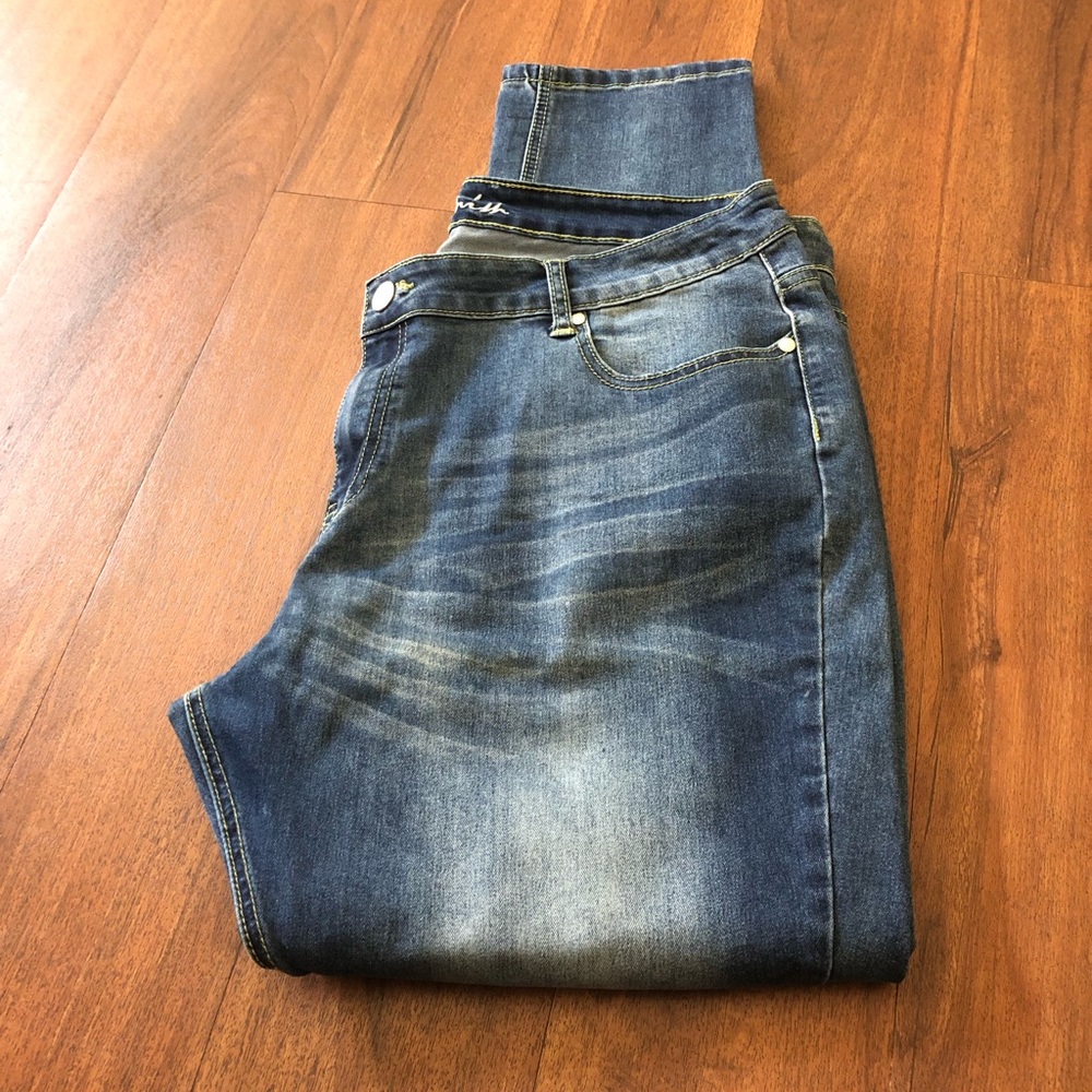 Medium wash blue jeans